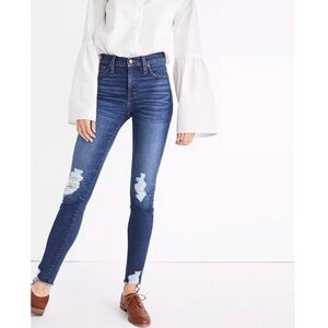 Madewell 9" High-Rise Skinny Jeans Destructed Edition